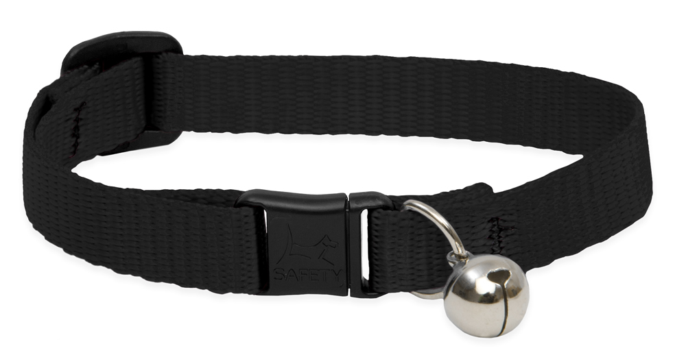BASICS Cat Safety Collar BLACK with BELL Naturally For Pets