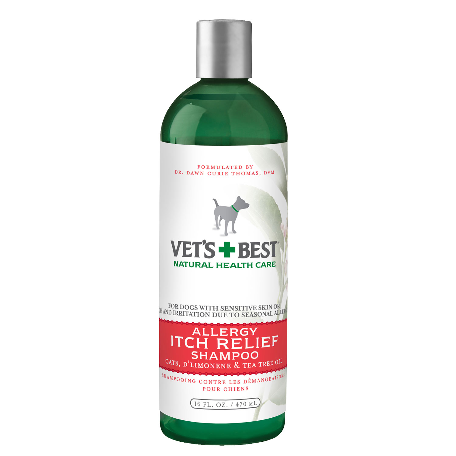 Vets+Best Allergy Itch Relief Shampoo (16oz) Naturally For Pets
