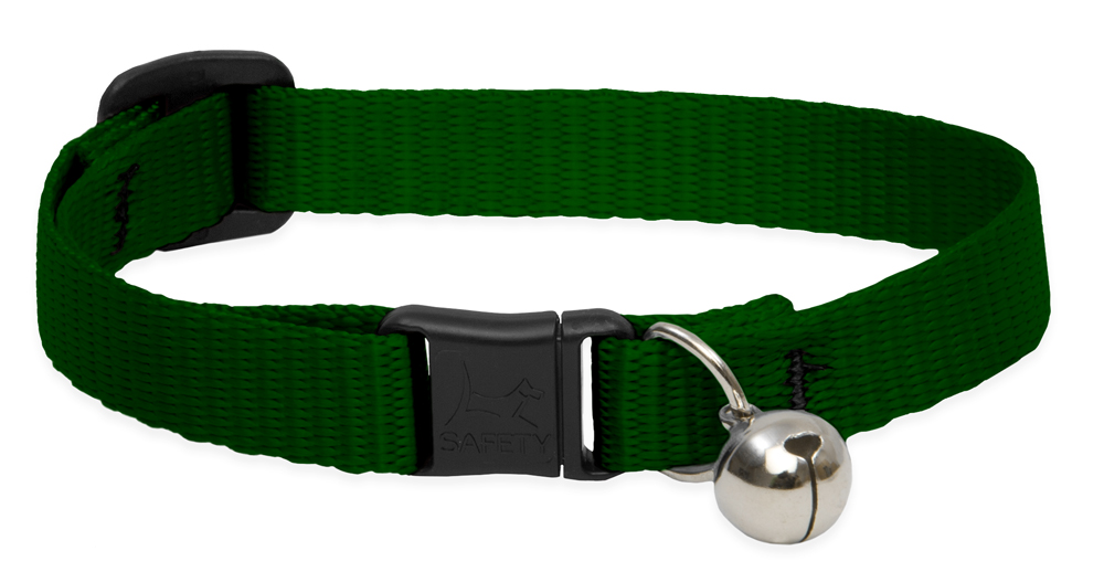 BASICS Cat Safety Collar GREEN with BELL Naturally For Pets